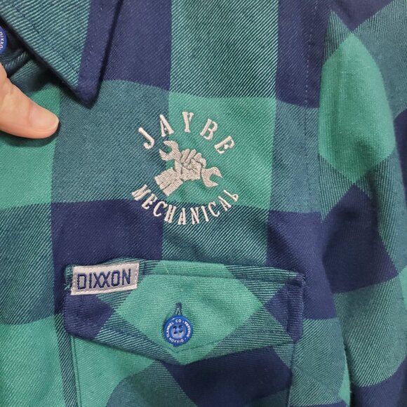 DIXXON Niagara Flannel Shirt Plaid Button Up Grunge Blue Green Women's Small - Picture 13 of 13